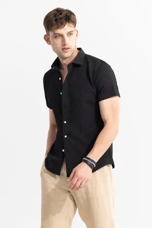 Airy Allure Black Shirt