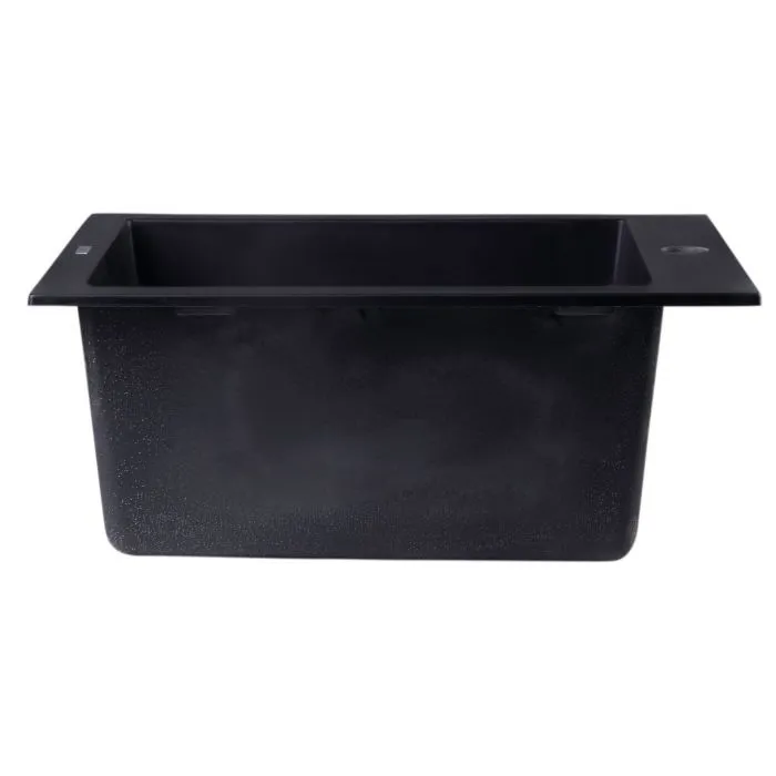 ALFI brand AB1720DI 17" Drop-In Rectangular Granite Composite Kitchen Prep Sink