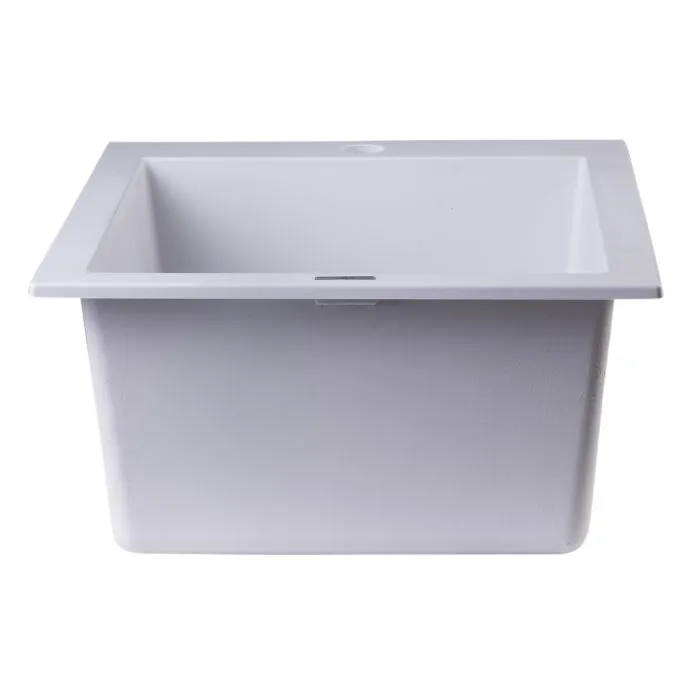 ALFI brand AB1720DI 17" Drop-In Rectangular Granite Composite Kitchen Prep Sink