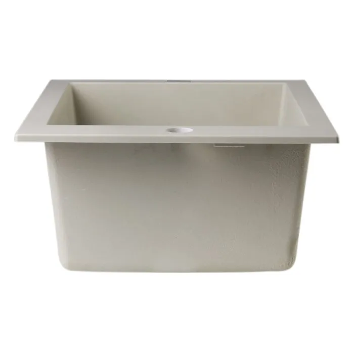 ALFI brand AB1720DI 17" Drop-In Rectangular Granite Composite Kitchen Prep Sink