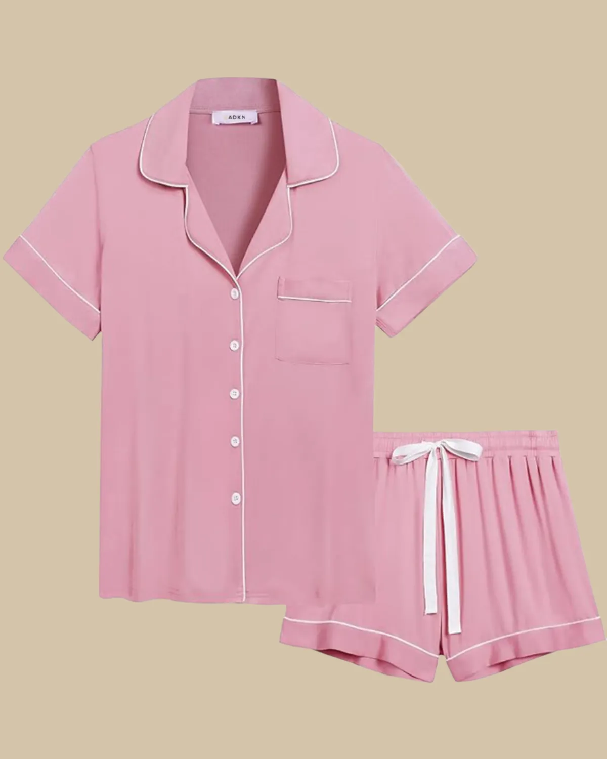 Bamboo Classic Button Up Short Sleeve and Shorts Summer PJS