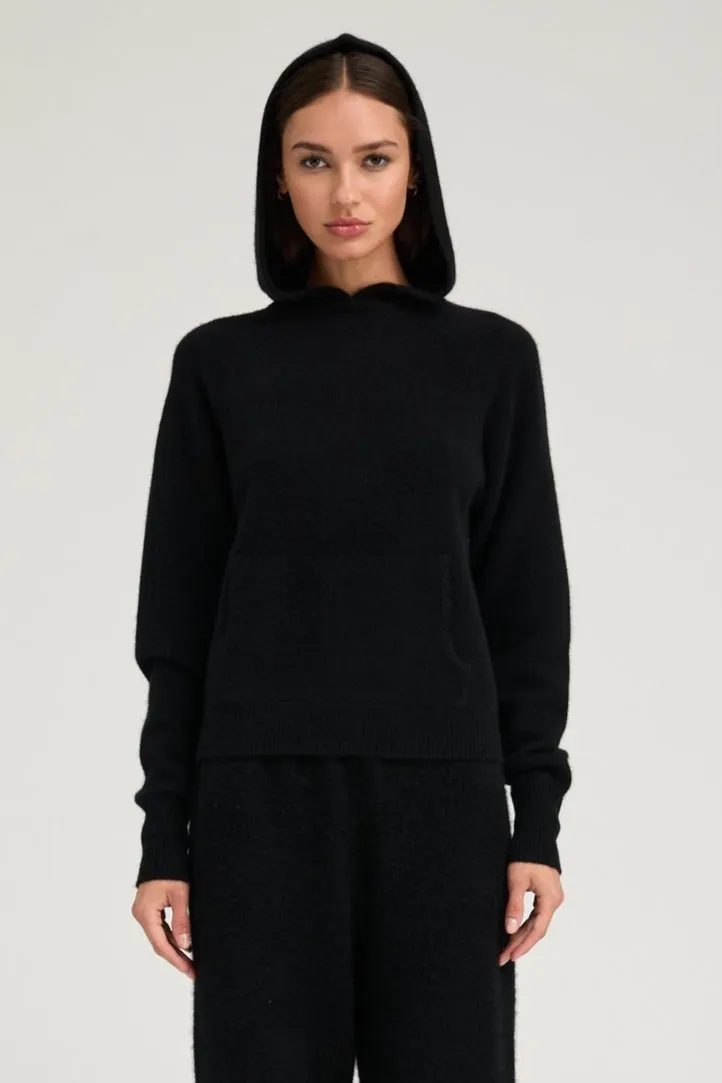 Black Cashmere Hoodie