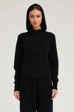 Black Cashmere Hoodie