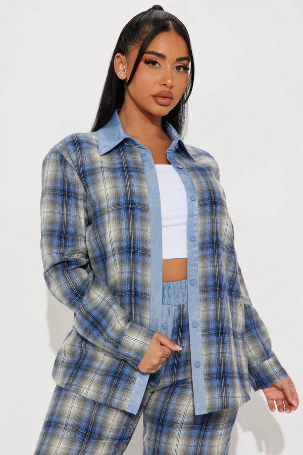 Blue Combo Flannel Loungewear