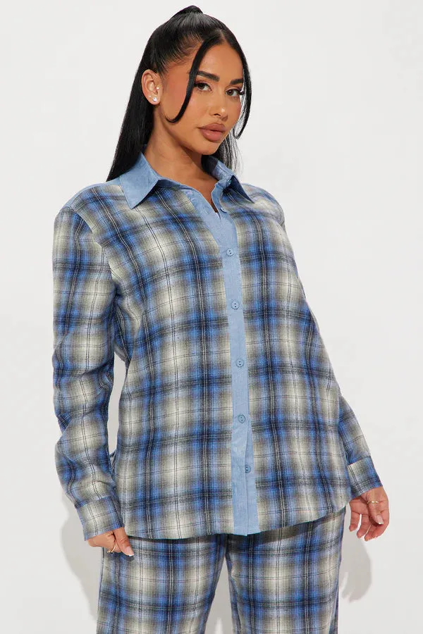 Blue Combo Flannel Loungewear