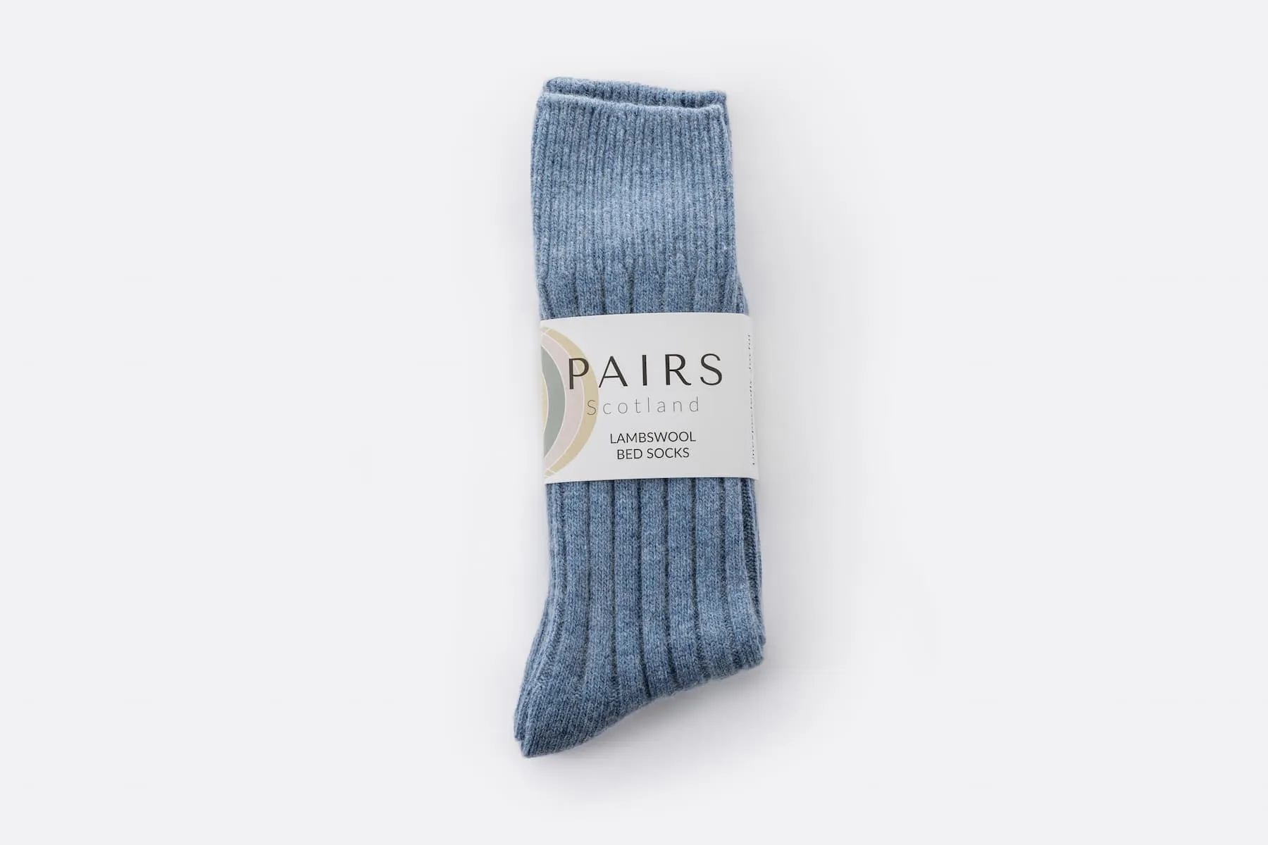 Blue Lambswool Bed Socks