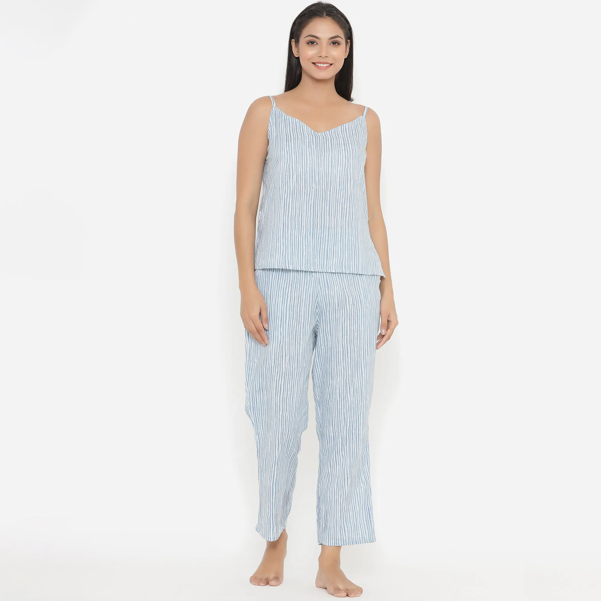 Blue Strokes on White Loungewear