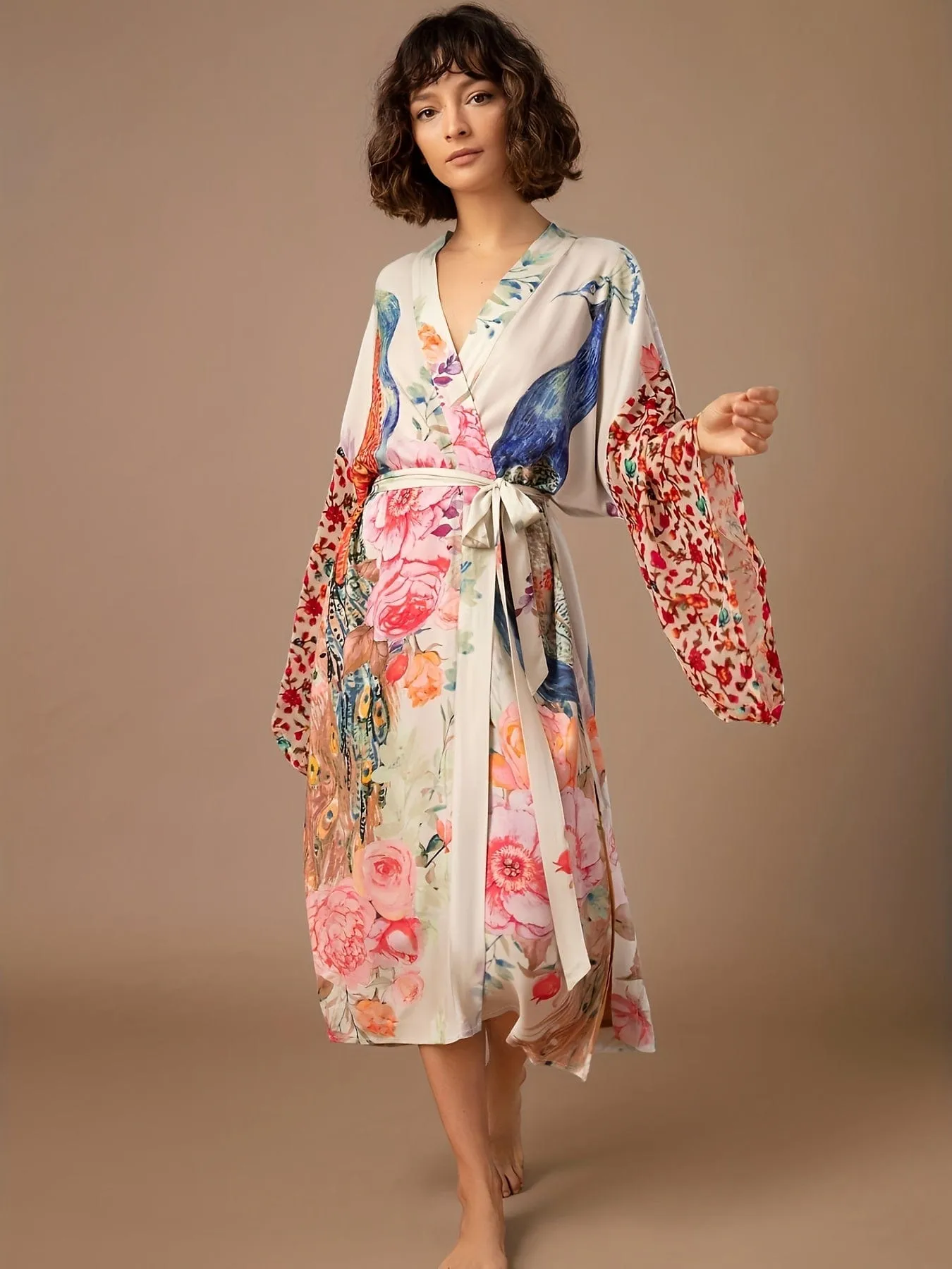 Bohemian Peacock Print Loungewear