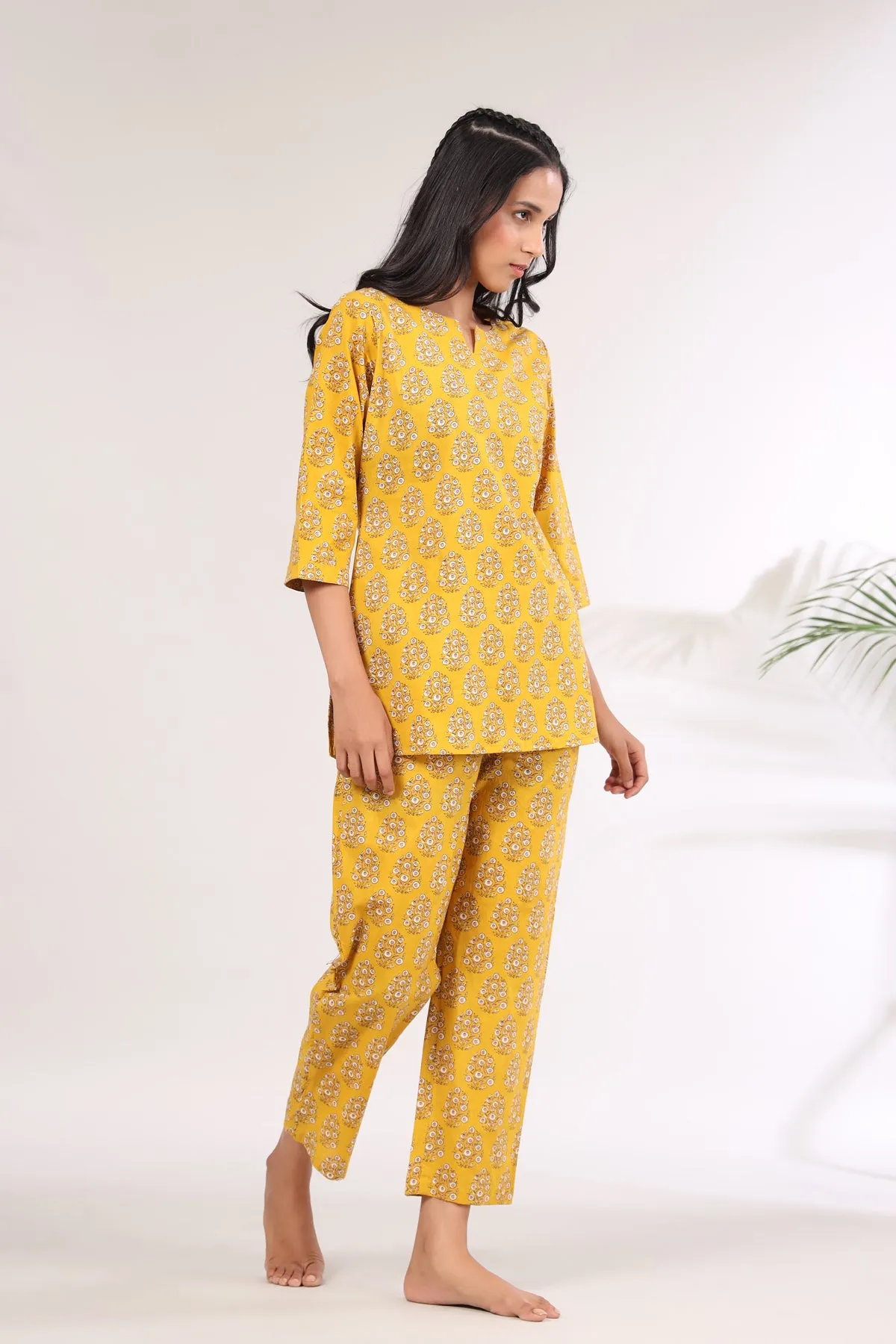 Buti on Mustard Loungewear Top Set