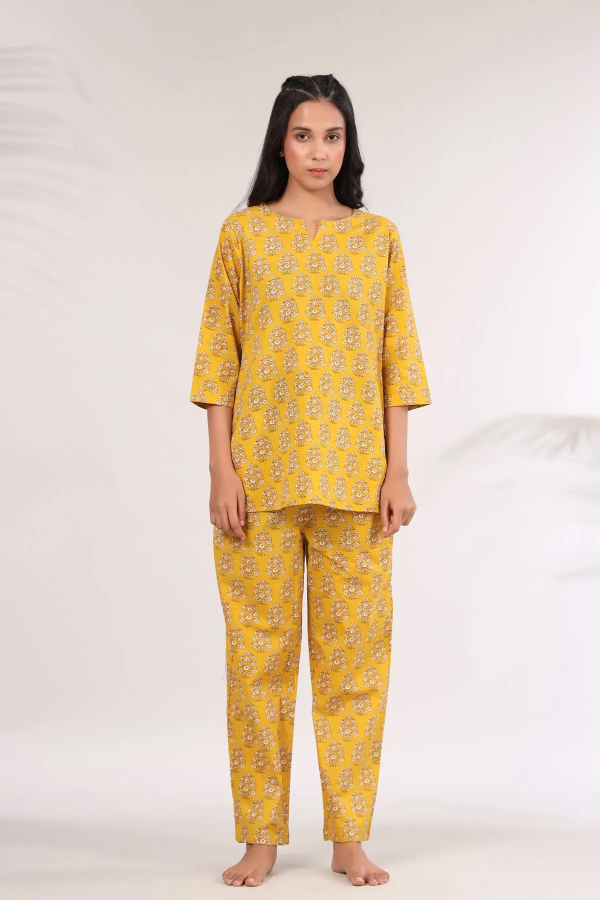 Buti on Mustard Loungewear Top Set