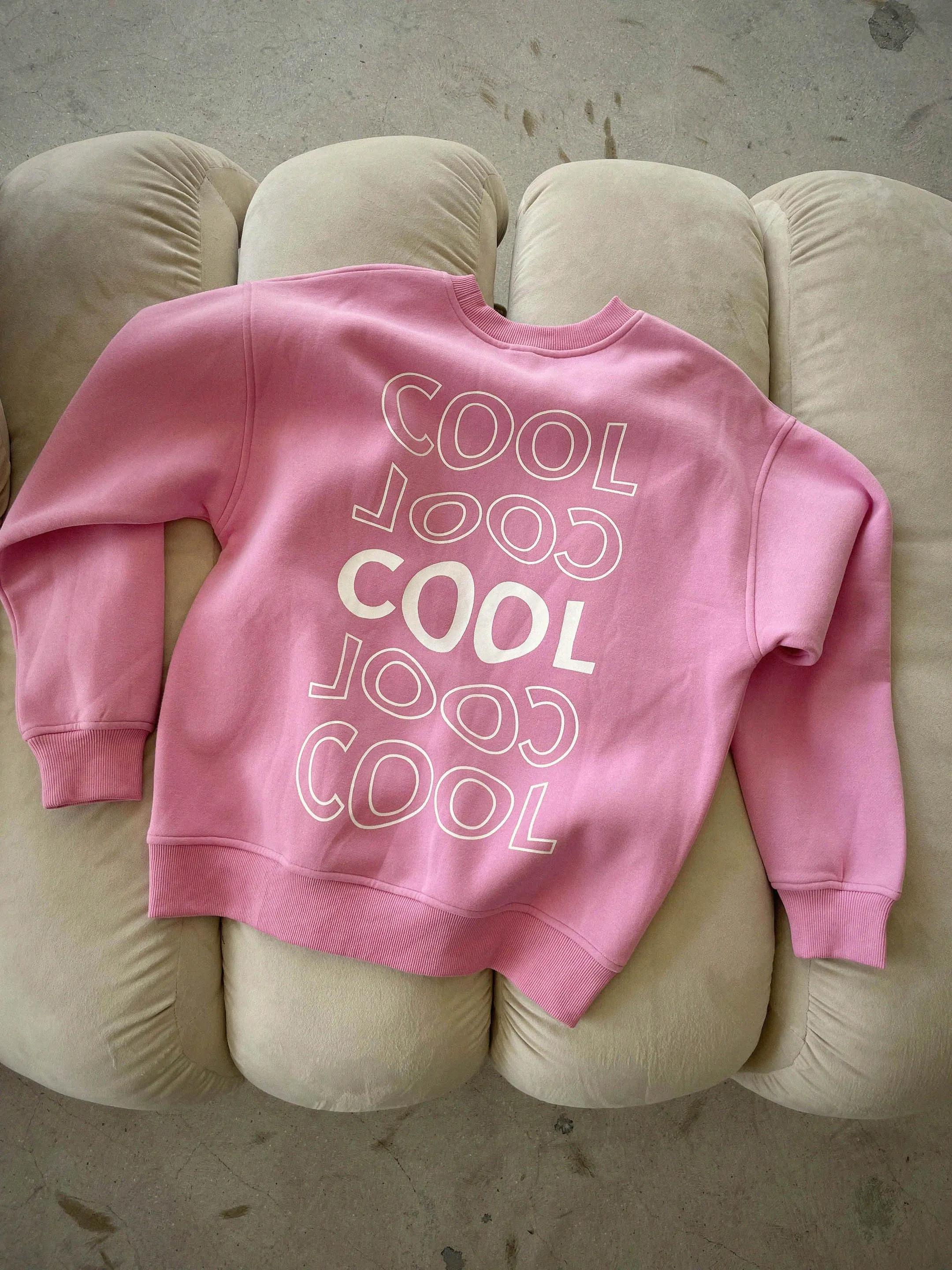 Cool Crewneck Sweatshirt Pink