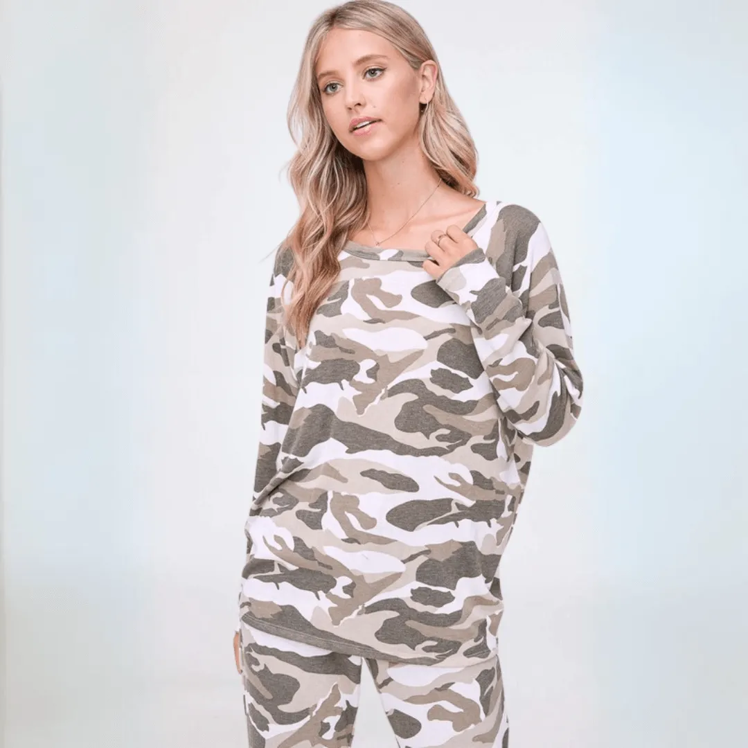 Cozy Camo Loungewear Set Made in USA