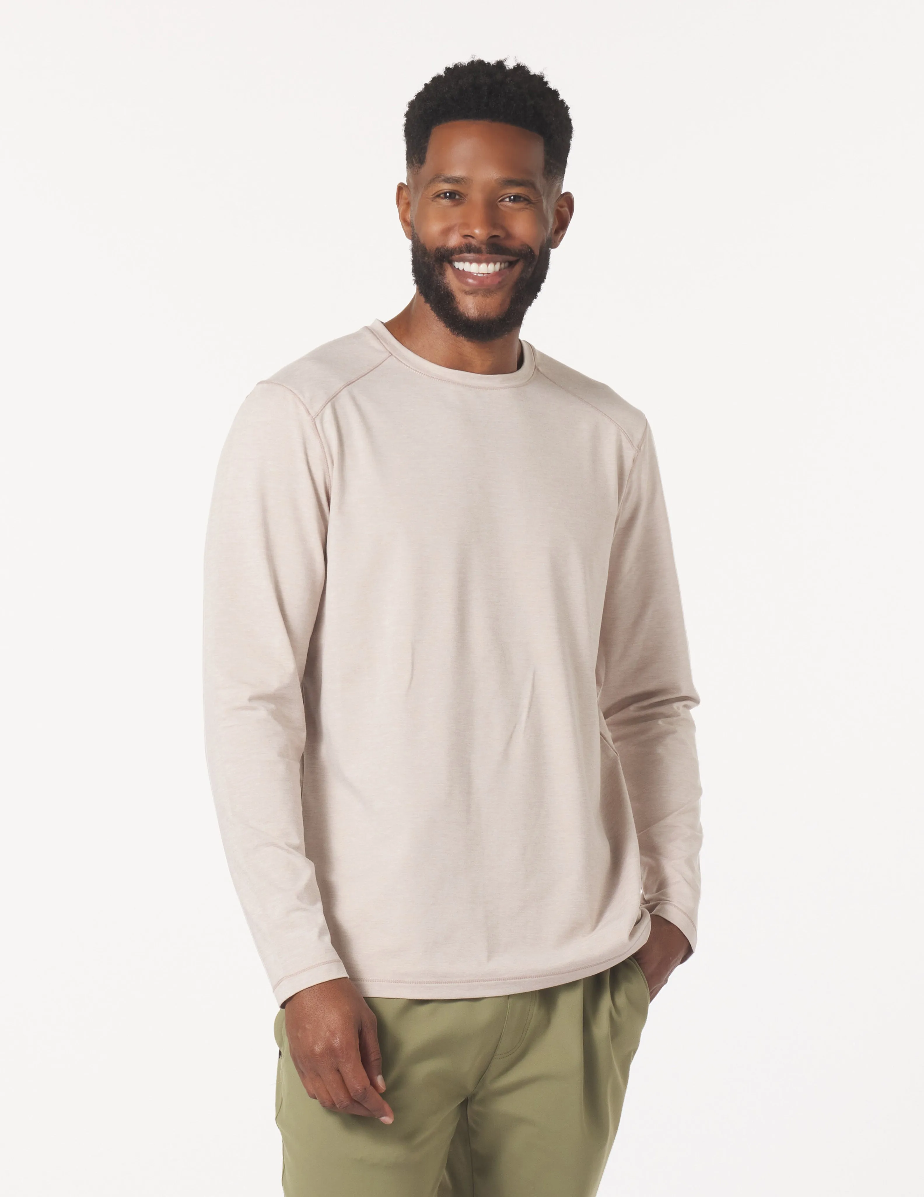 Dash Crew Neck: Oatmilk Marble