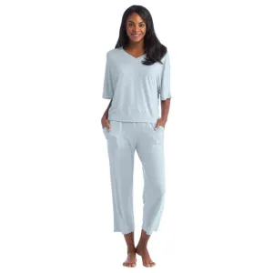 Dream Relaxed V-Neck and Capri Set - Surf