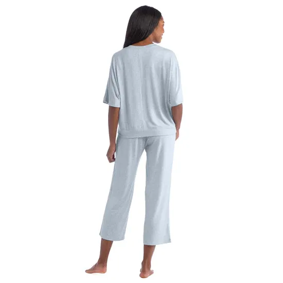 Dream Relaxed V-Neck and Capri Set - Surf