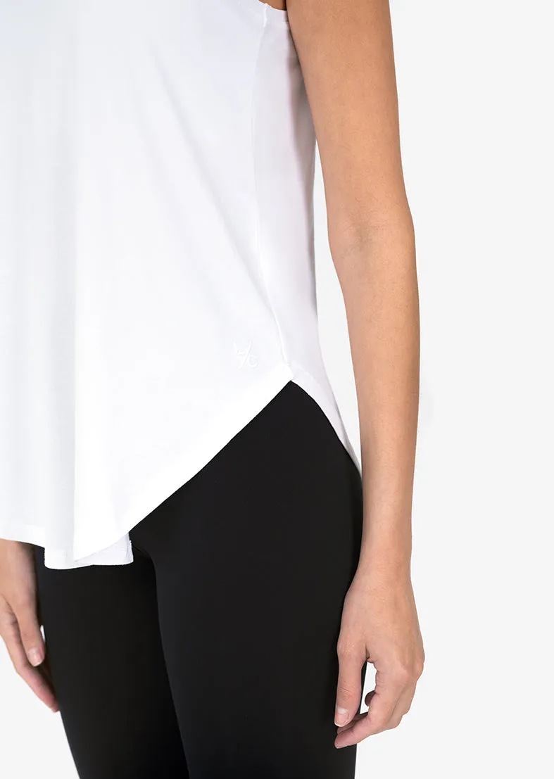 Elevate Aloe Reversible Long Tank White