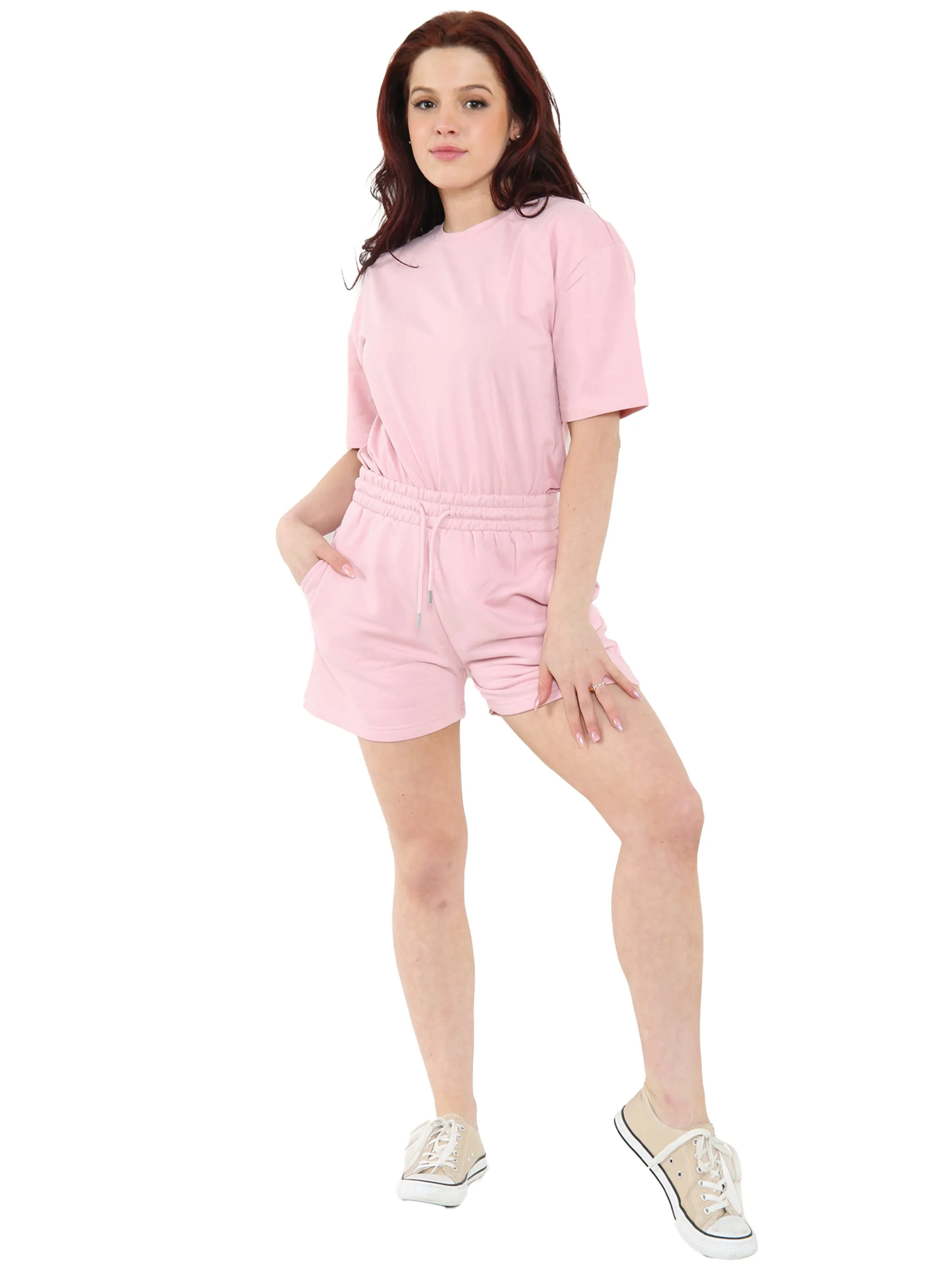 Enzo | Womens Oversized T-Shirt Tracksuit With Shorts