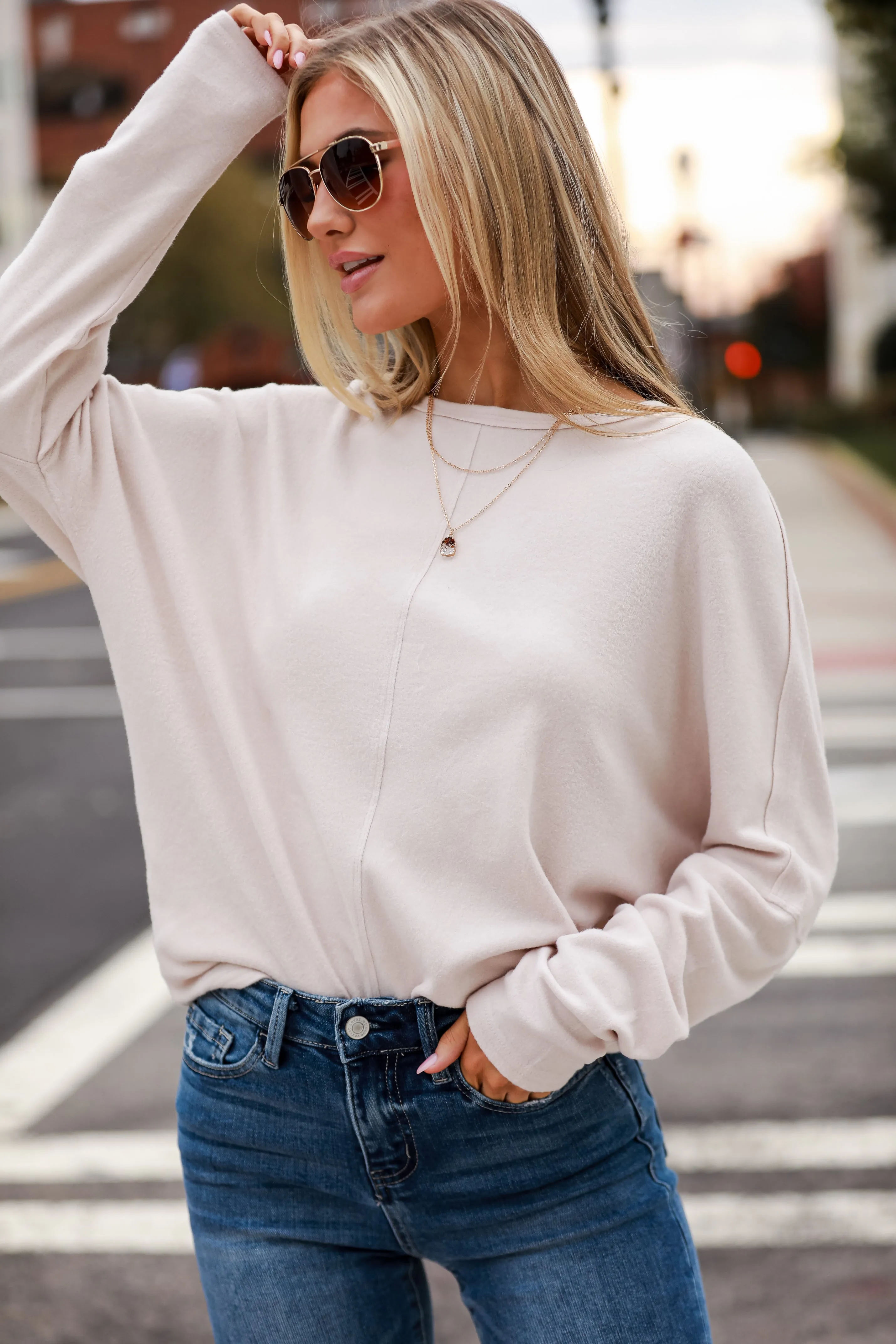 FINAL SALE - Lindsay Brushed Knit Top - DOORBUSTER