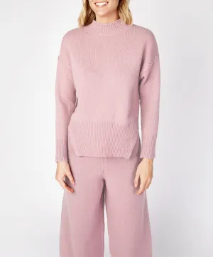 Funnel Neck Jersey Sweater Mauve