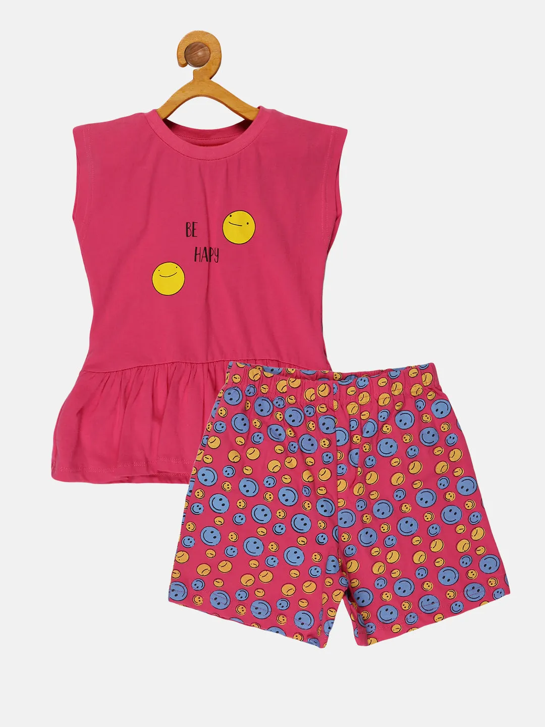 Girls Printed Tee and AOP Shorts Set