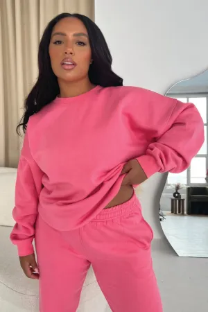 Glamify CURVE premium essential relaxed Pink Lemonade sweatshirt