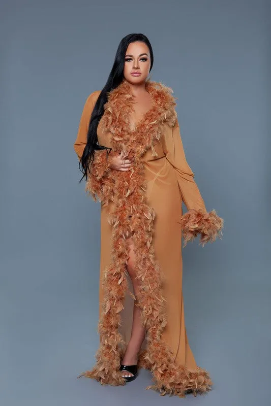 Glamour Boa Feather Trim Robe