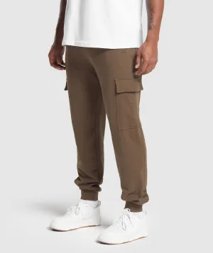 Gymshark Rest Day Essentials Cargo Joggers - Penny Brown