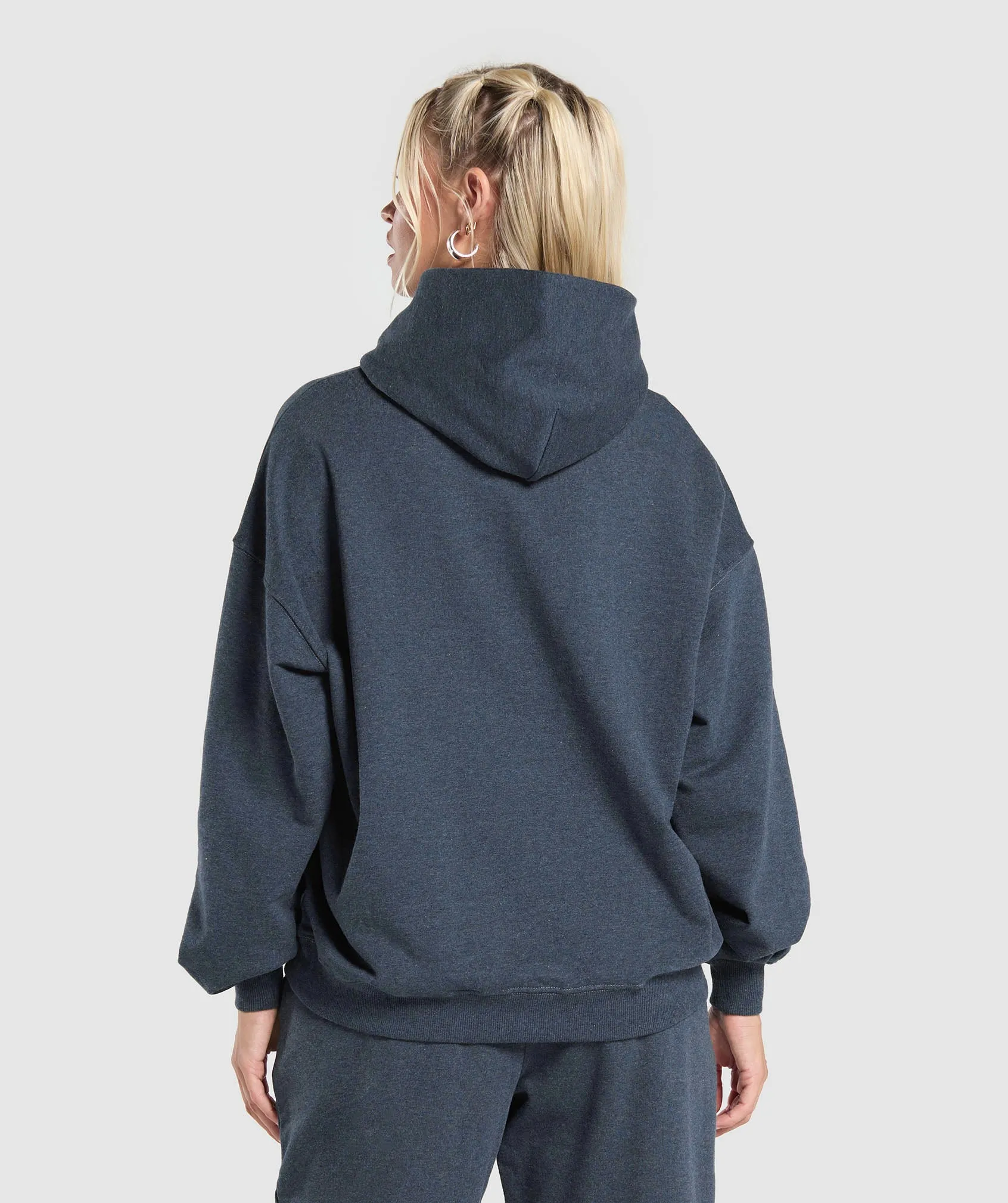 Gymshark Rest Day Sweats Hoodie - Indigo Blue Marl