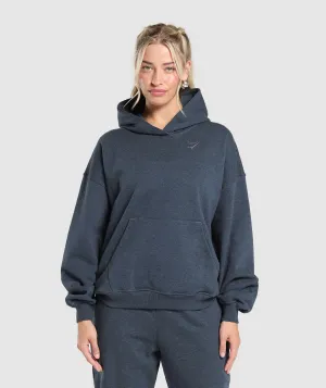 Gymshark Rest Day Sweats Hoodie - Indigo Blue Marl