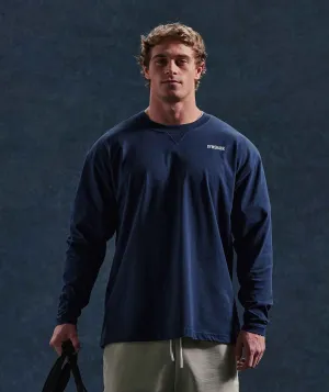 Gymshark Rest Day Sweats Long Sleeve T-Shirt - Navy