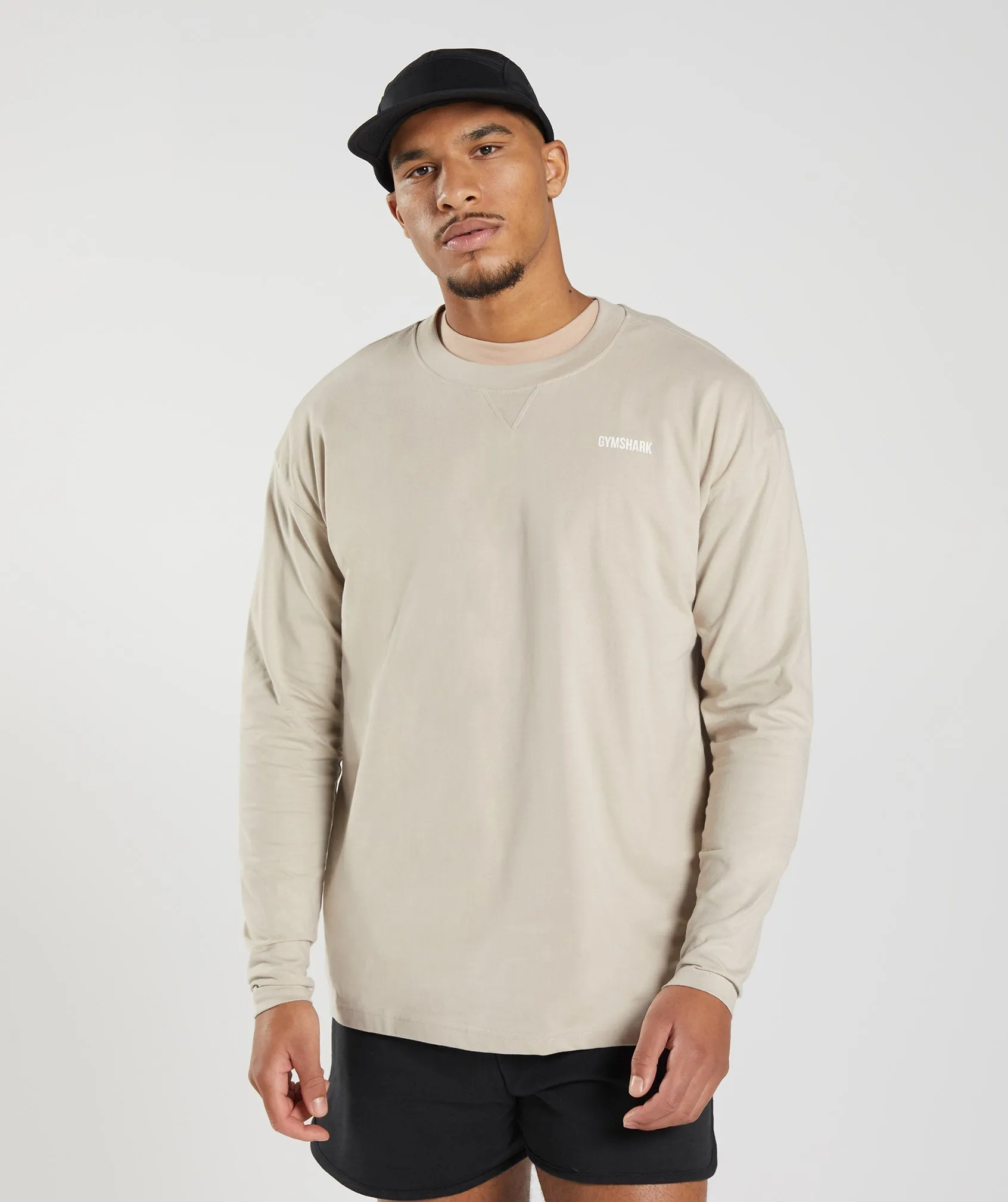 Gymshark Rest Day Sweats Long Sleeve T-Shirt - Pebble Grey