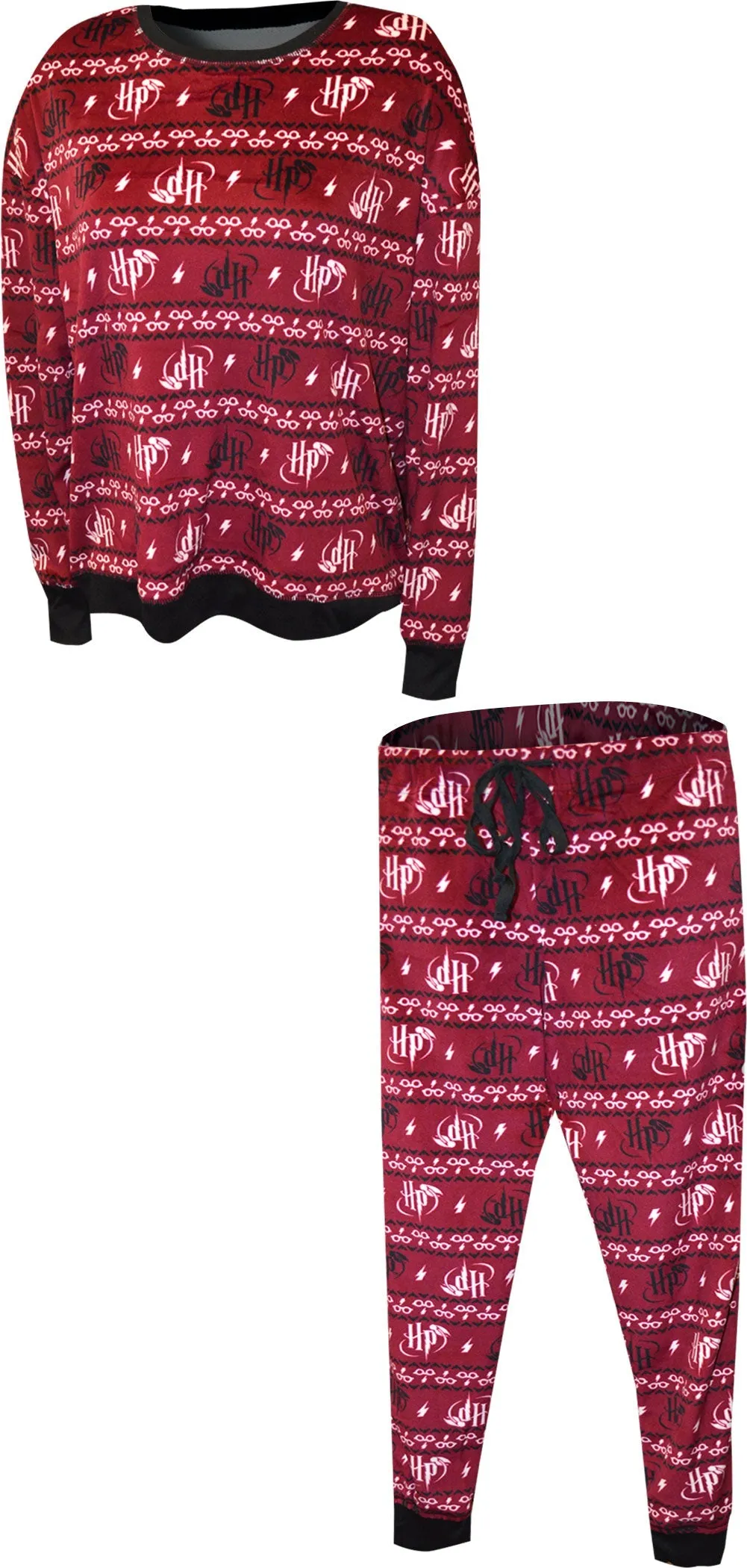 Harry Potter Logos and Lightning Bolts Ladies Pajamas