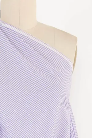 Hidicote Lavender Italian Cotton Checks Woven