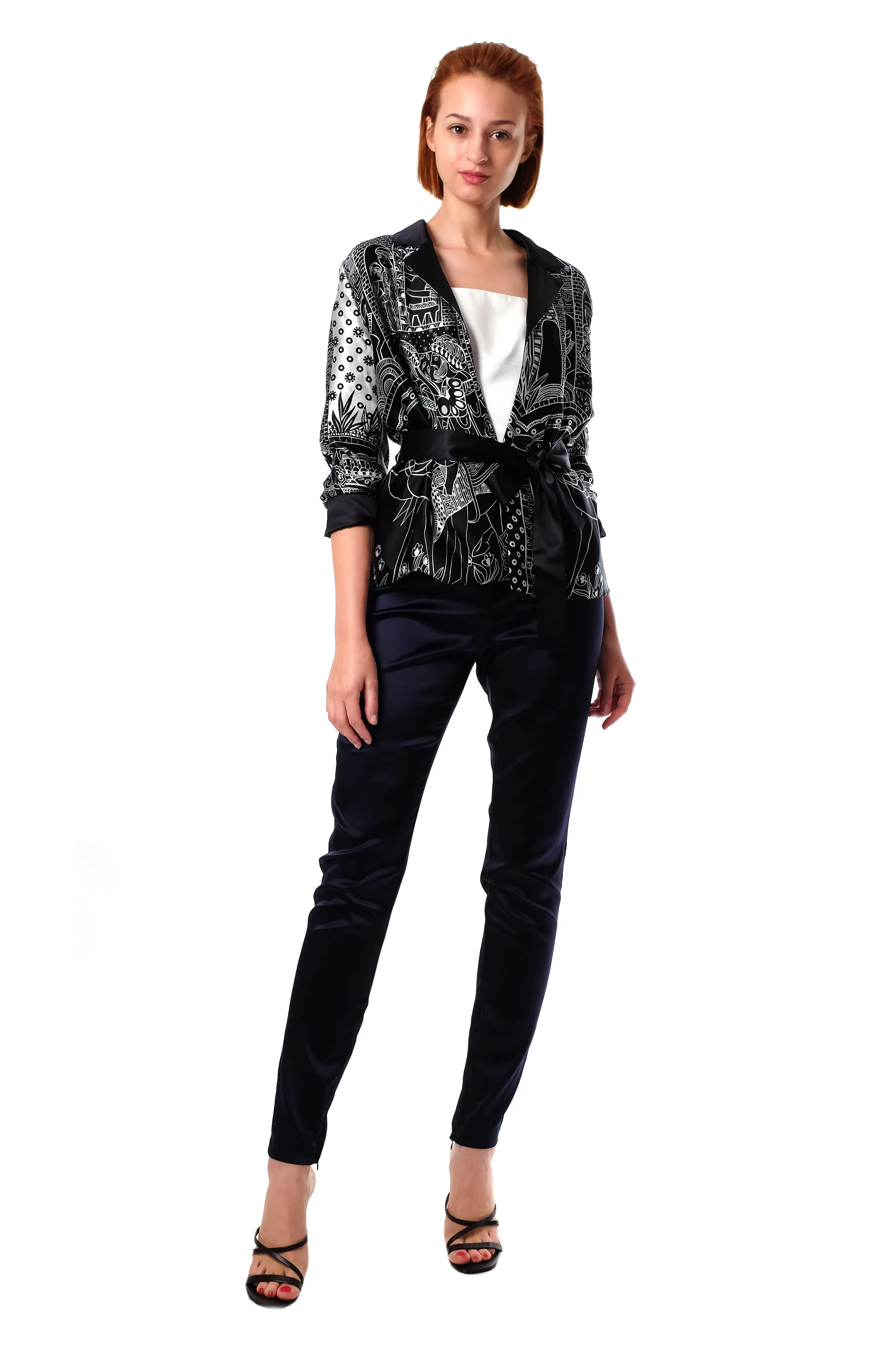 Jeanette 2-Way Silk Blazer