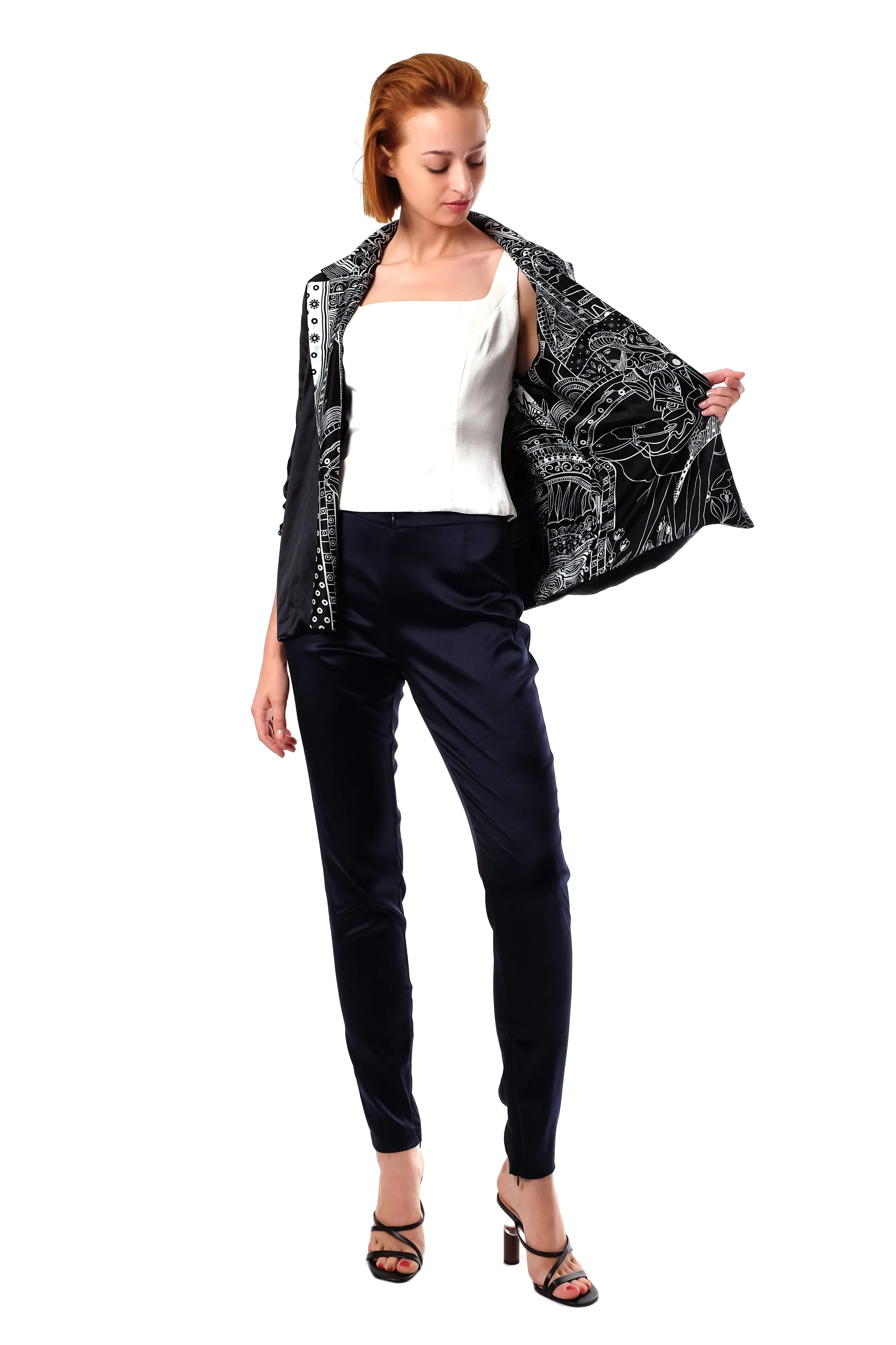 Jeanette 2-Way Silk Blazer