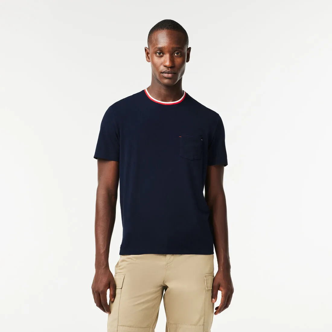 Lacoste Contrast Neck Pyjama Top