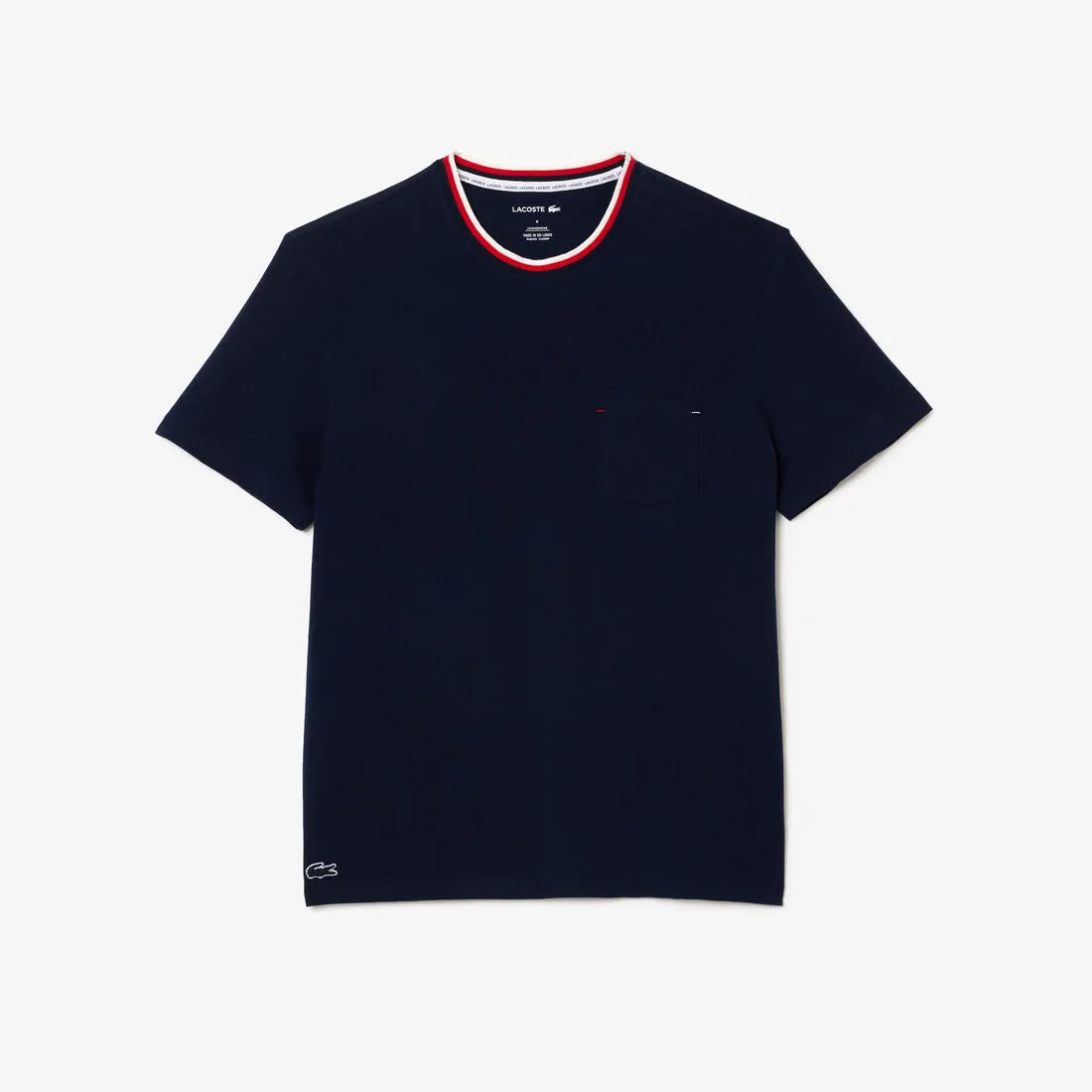 Lacoste Contrast Neck Pyjama Top