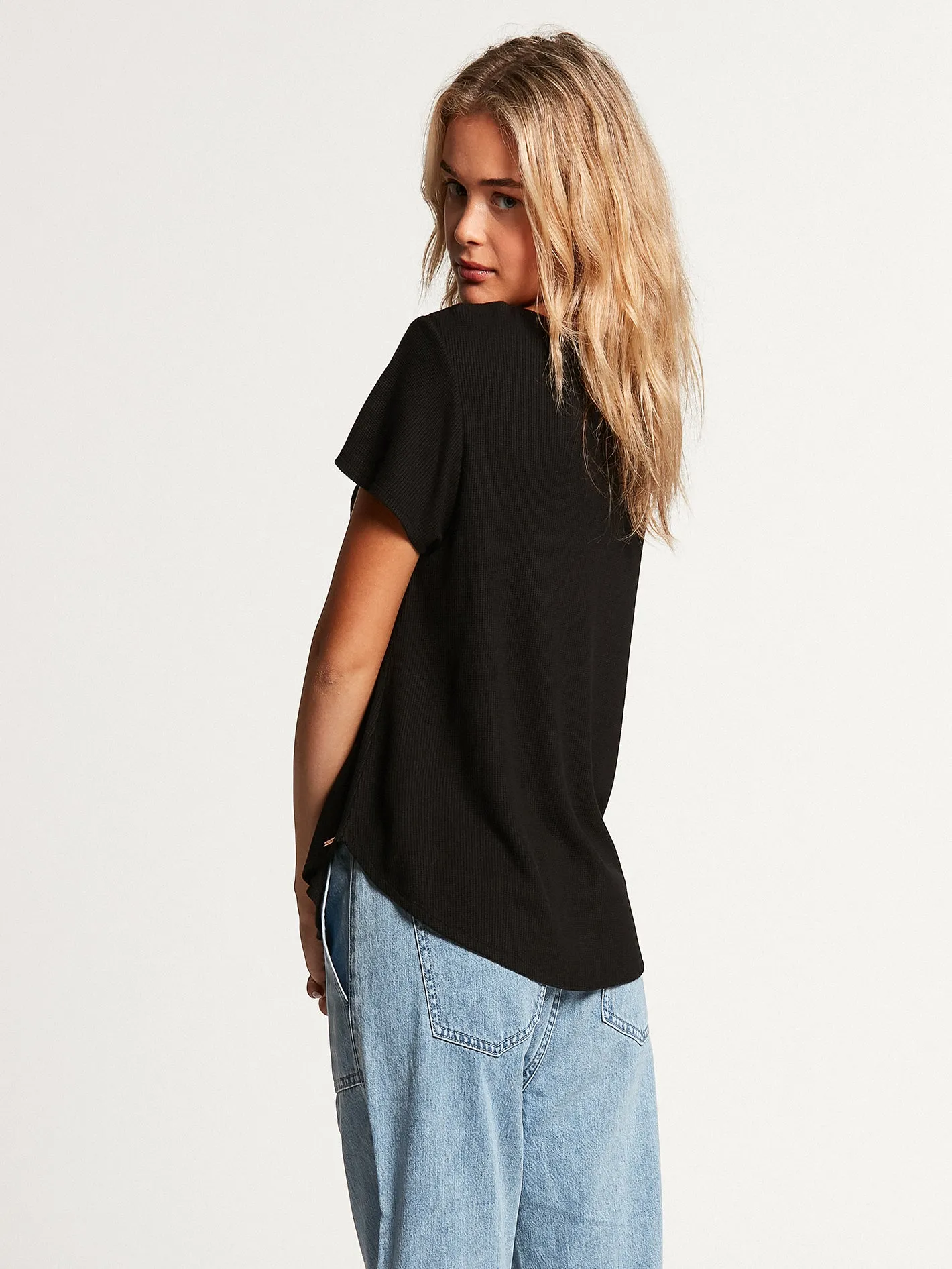 Lived In Lounge Thermal Short Sleeve - Black