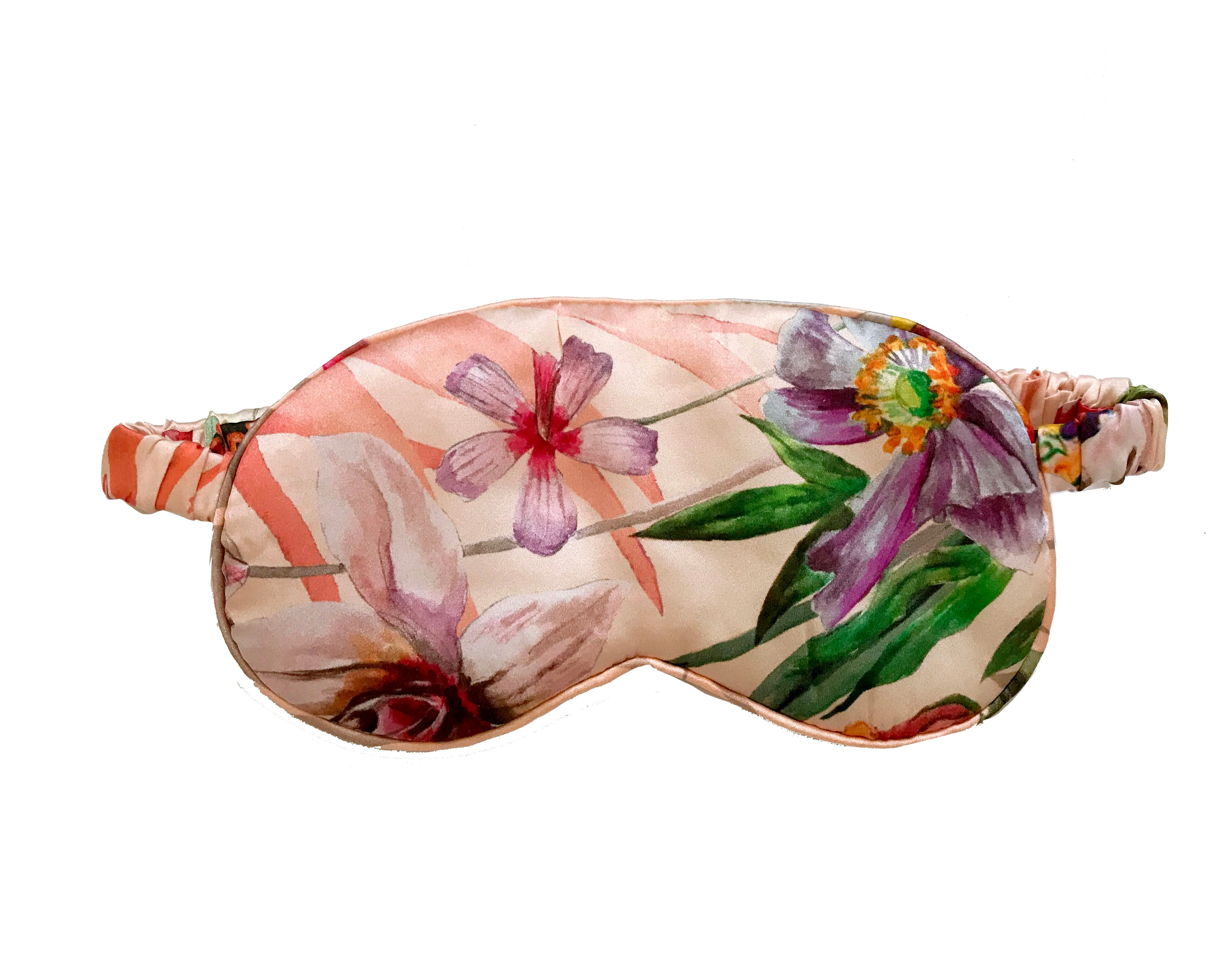 Luxury Silk eye mask with floral print designs