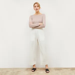 Madelyn Pant - Double-Faced Linen :: Ivory