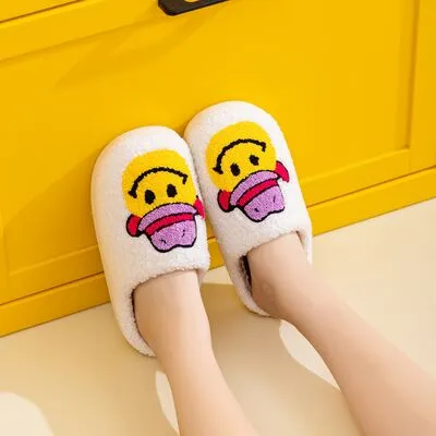 Melody Smiley Face Slippers - Cowboy