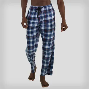 Members Only Men's Minky Fleece Sleep Pants - LT Blue Plaid