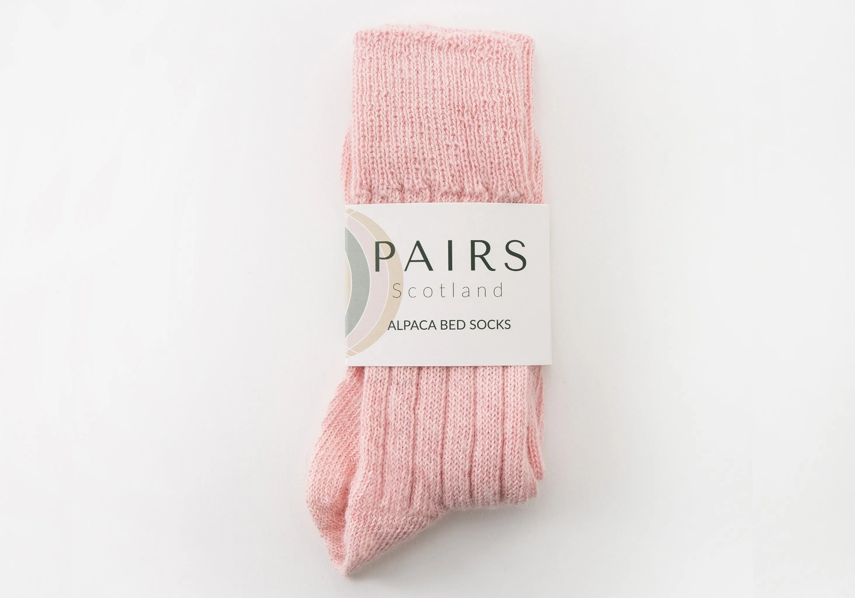 Pink Alpaca Bed Socks - Made in Britain