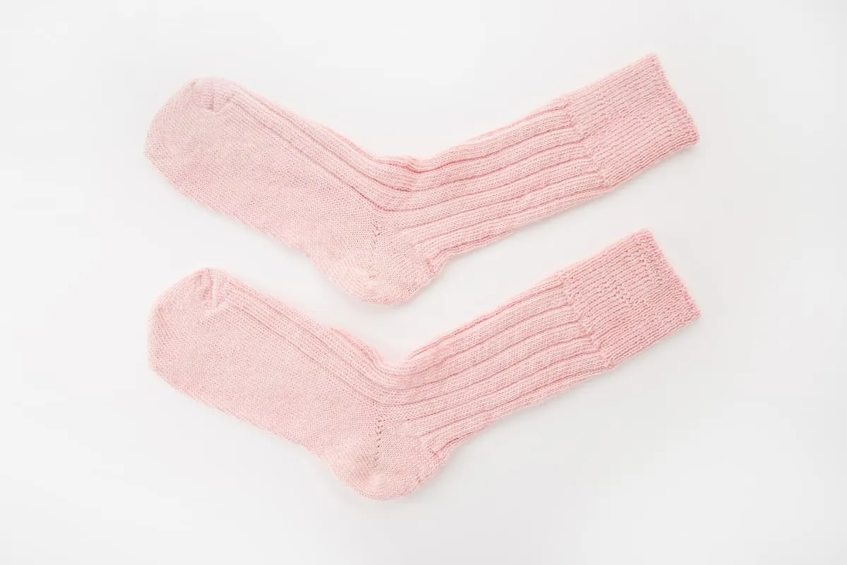 Pink Alpaca Bed Socks - Made in Britain