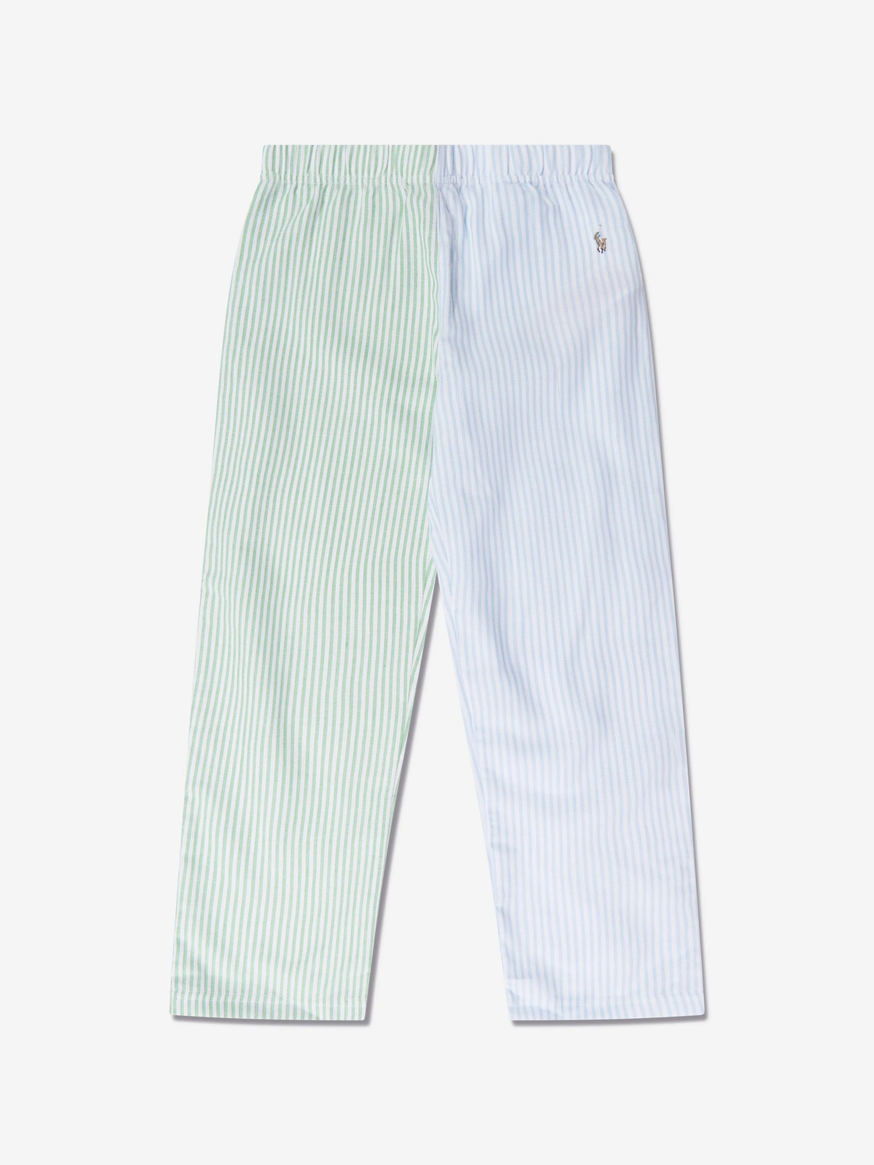 Ralph Lauren Boys Button Up Pyjama Set in Multicolour