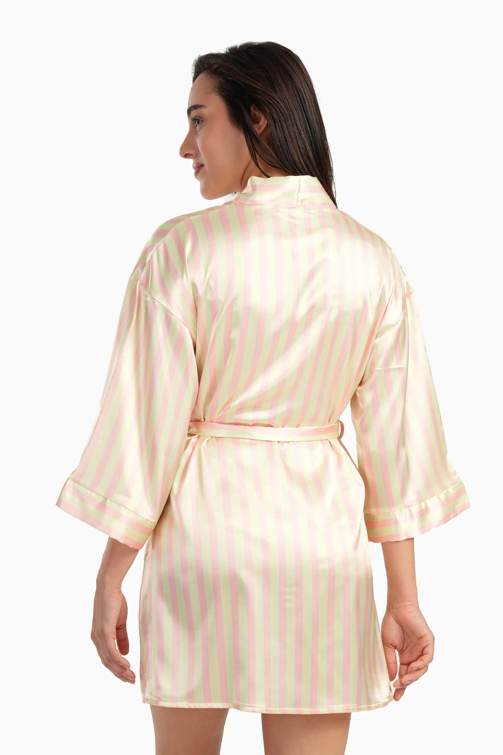 Robe with Pink Stripes