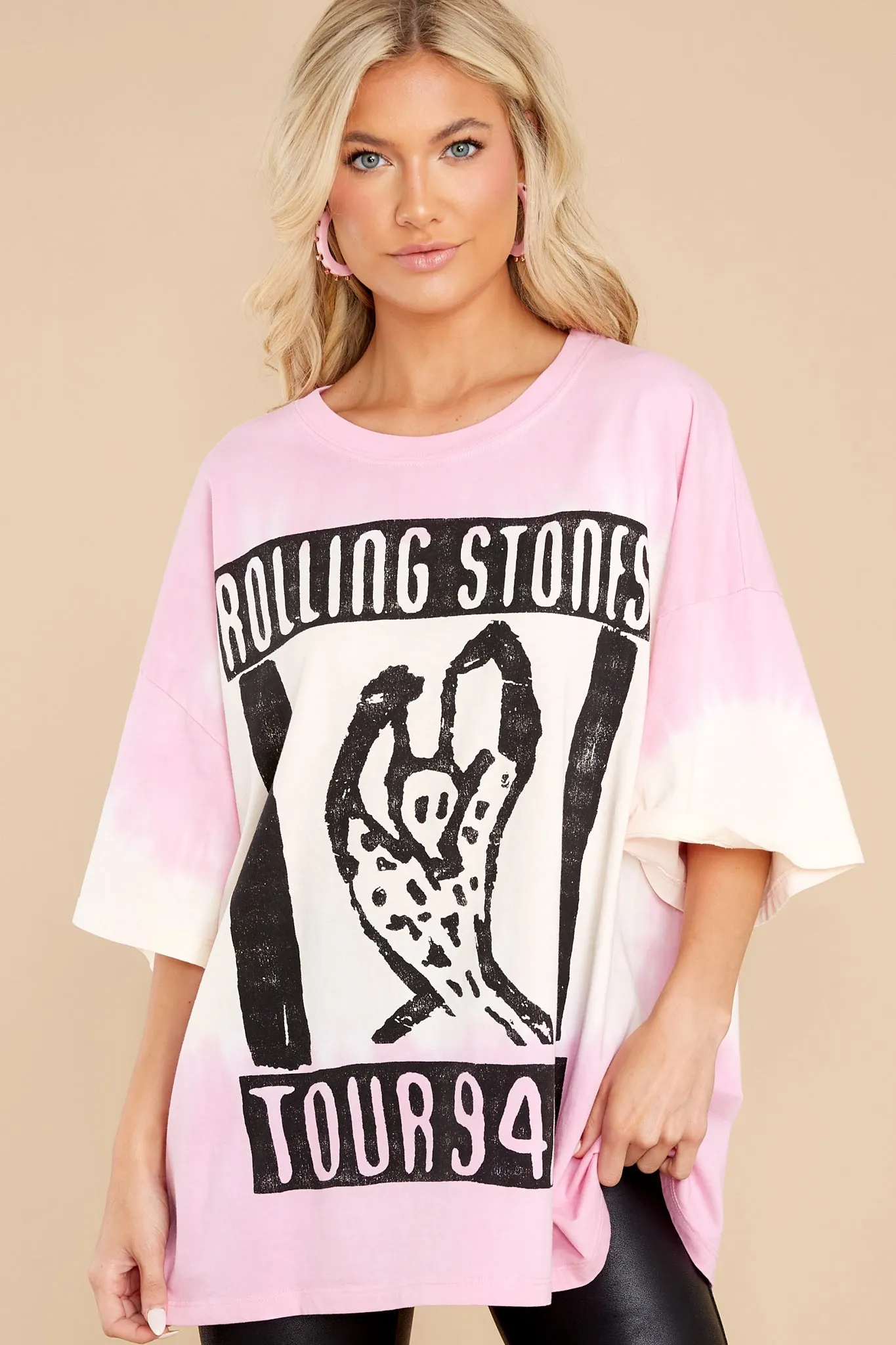 Rolling Stones Pink Tie Dye Voodoo 94/95 Tour Tee