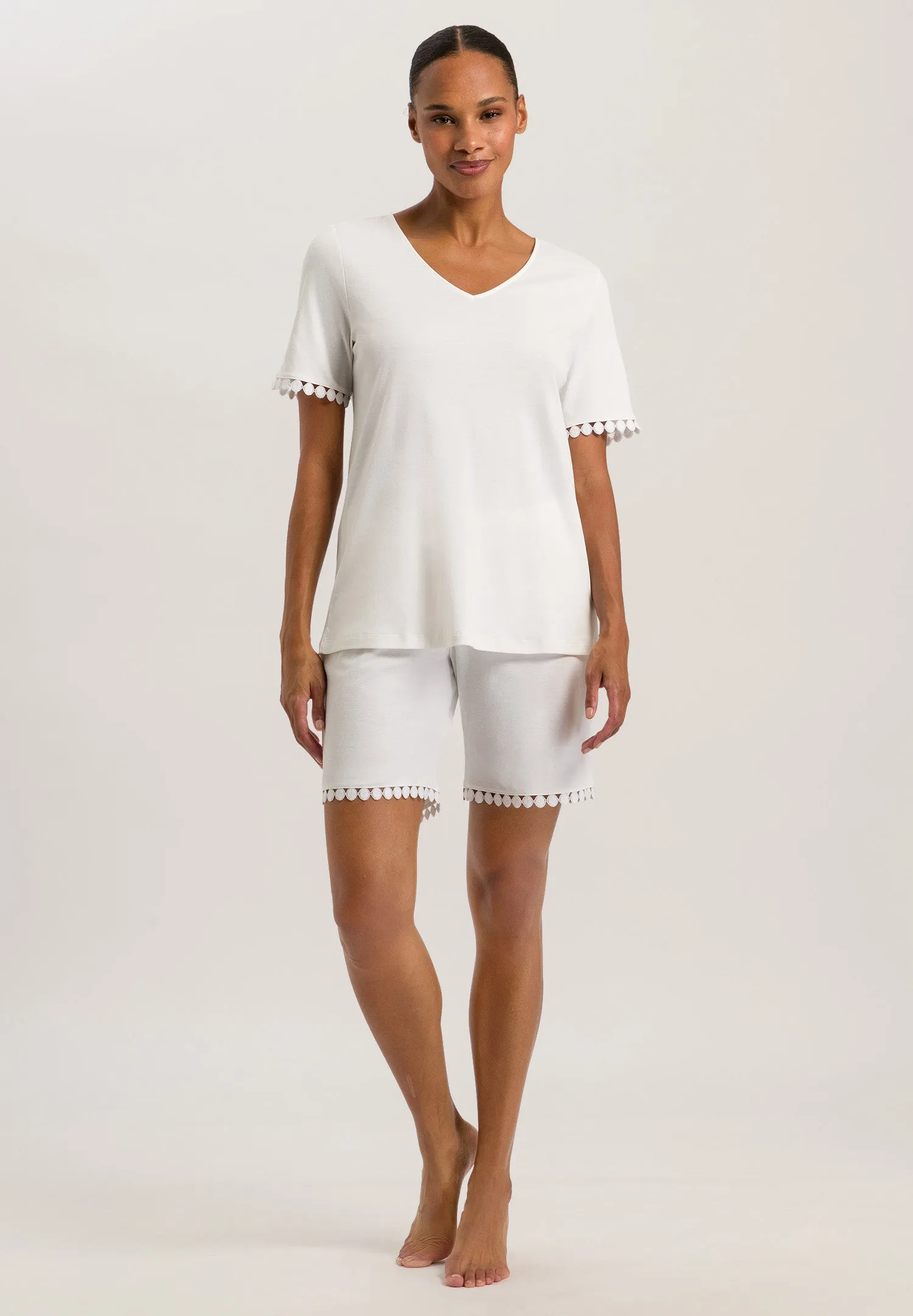 Rosa Embroidered Short Pajama Set | Off White 74935-102