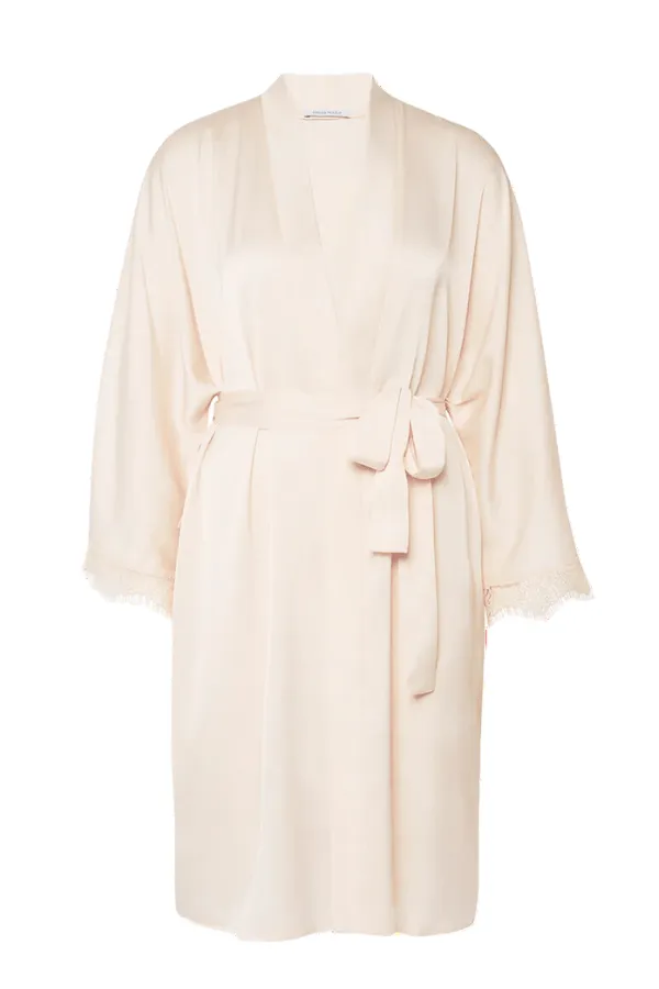 Satin Secrets Kimono - Cream