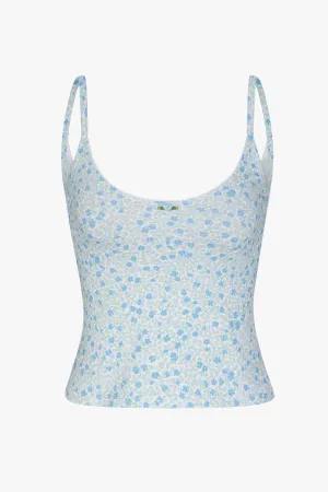 SCOOP BACK CAMI IN MORNING GLORY